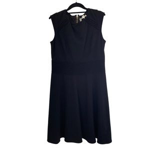 Eliza J 
Pintucked Waist Seamed
Ponte Knit Fit and Flare Dress